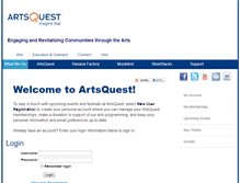 Tablet Screenshot of member.artsquest.org